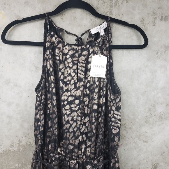 ASOS FOIL WRAP MIDI DRESS - Picture 6 of 11